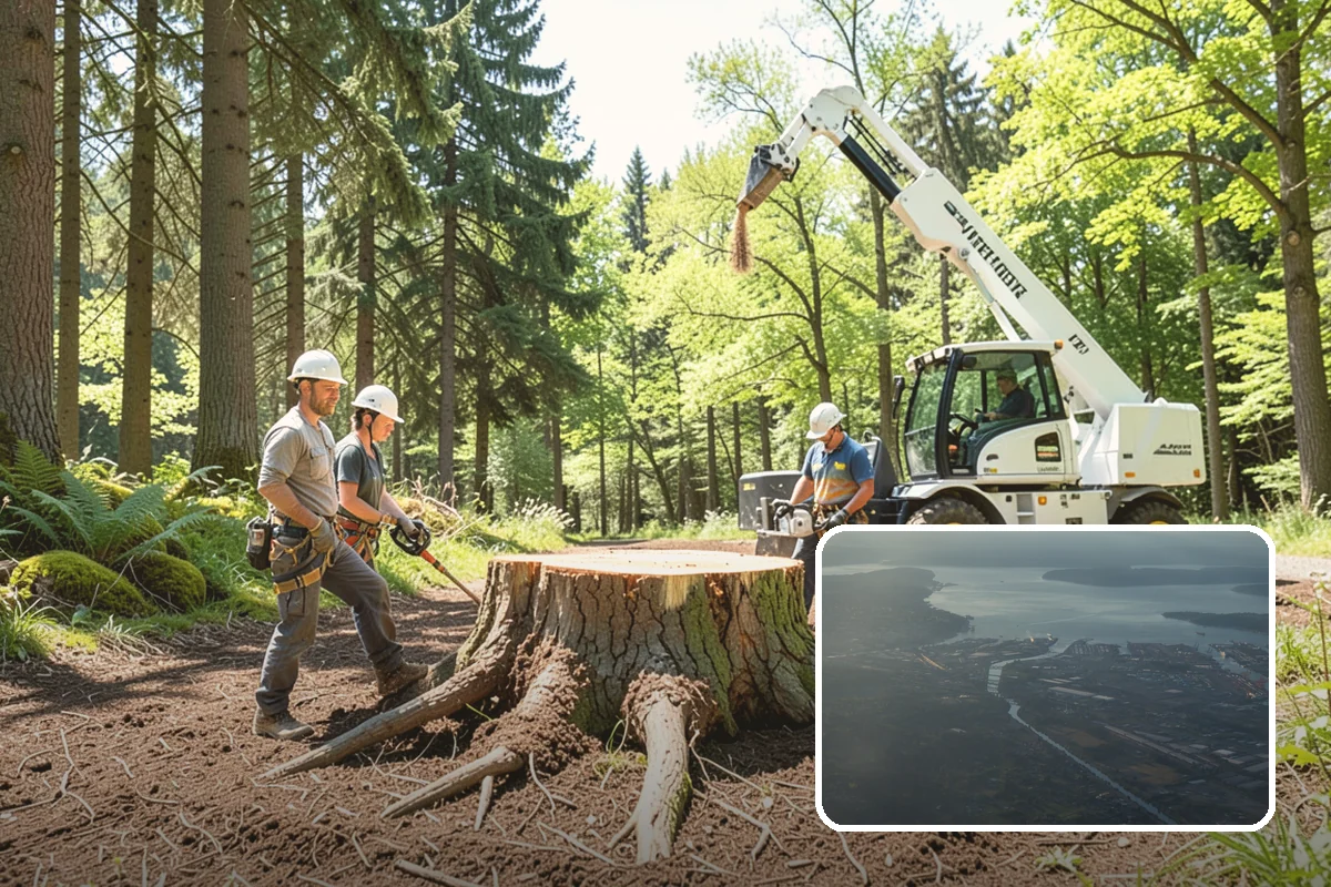 Surface root grinding in Fife, Pierce County, WA - Removes tripping hazards and obstructions