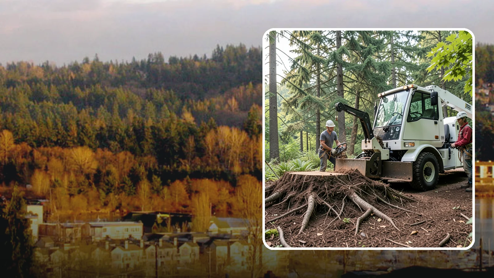 Surface root grinding in Kenmore, King County, WA - The grinding of exposed surface roots.