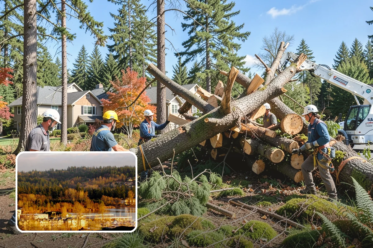 Surface root grinding in Kenmore, King County, WA - Removes tripping hazards and obstructions