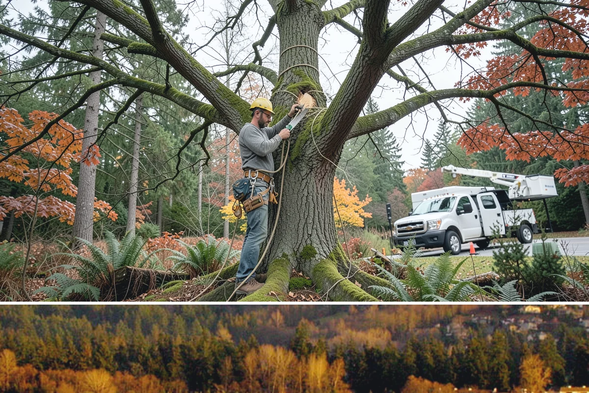 Surface root grinding in Kenmore, King County, WA - This work can be performed year-round in the Puget Sound climate but may require scheduling adjustments if frozen ground prevents...