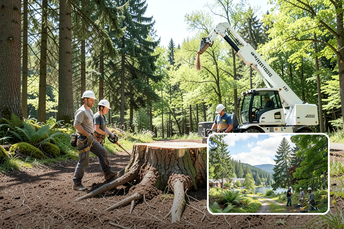 Surface root grinding in Lake Forest Park, King County, WA - Removes tripping hazards and obstructions