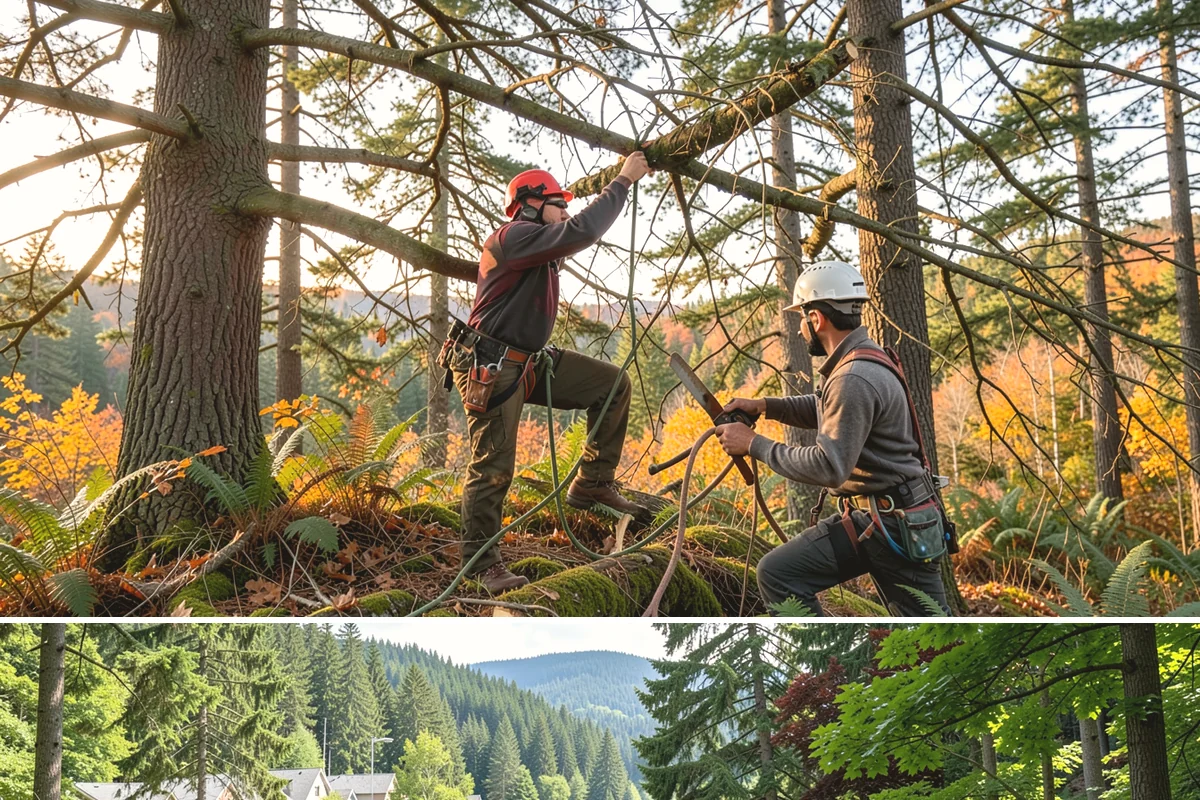 Surface root grinding in Lake Forest Park, King County, WA - This work can be performed year-round in the Puget Sound climate but may require scheduling adjustments if frozen ground prevents...