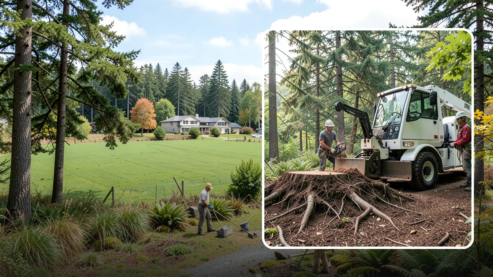 Surface root grinding in Lyman, Skagit County, WA - The grinding of exposed surface roots.