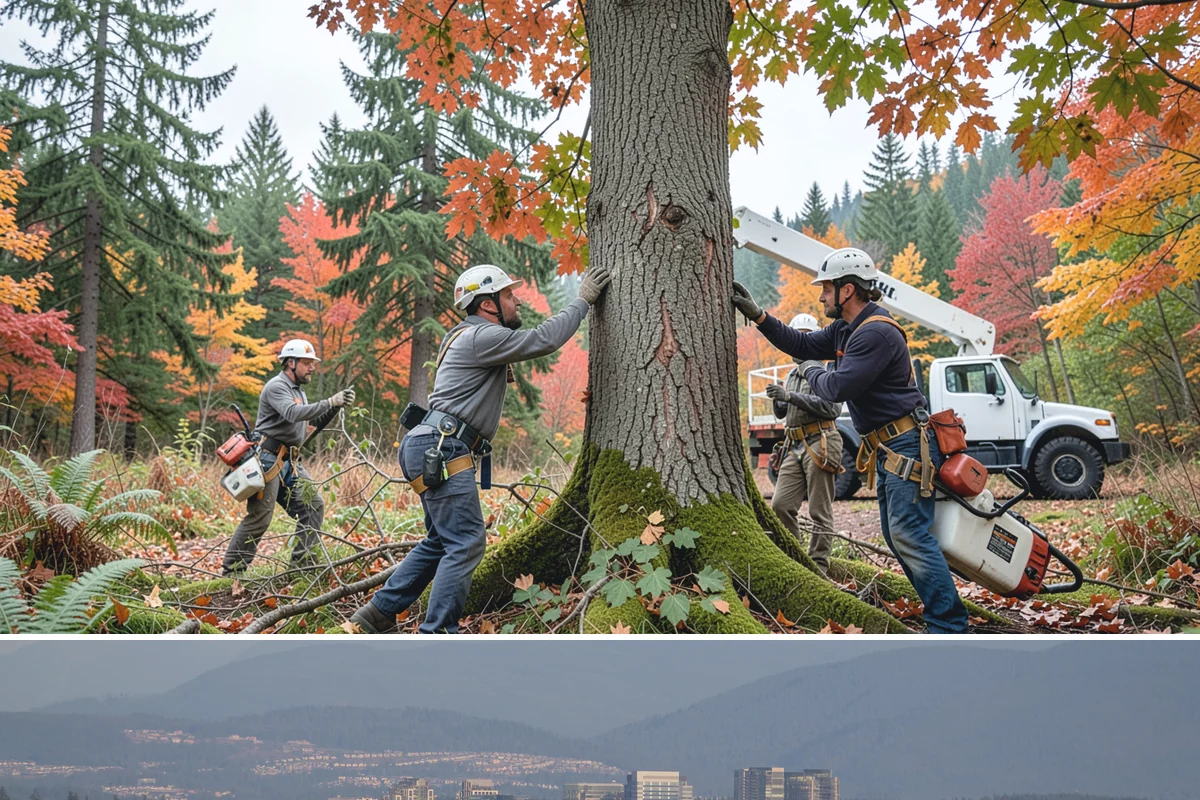 Surface root grinding in Medina, King County, WA - This work can be performed year-round in the Puget Sound climate but may require scheduling adjustments if frozen ground prevents...