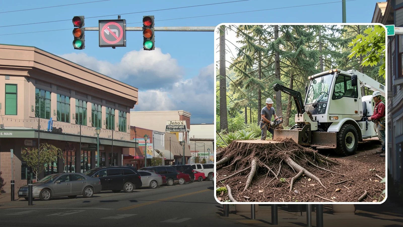 Surface root grinding in Monroe, Snohomish County, WA - The grinding of exposed surface roots.