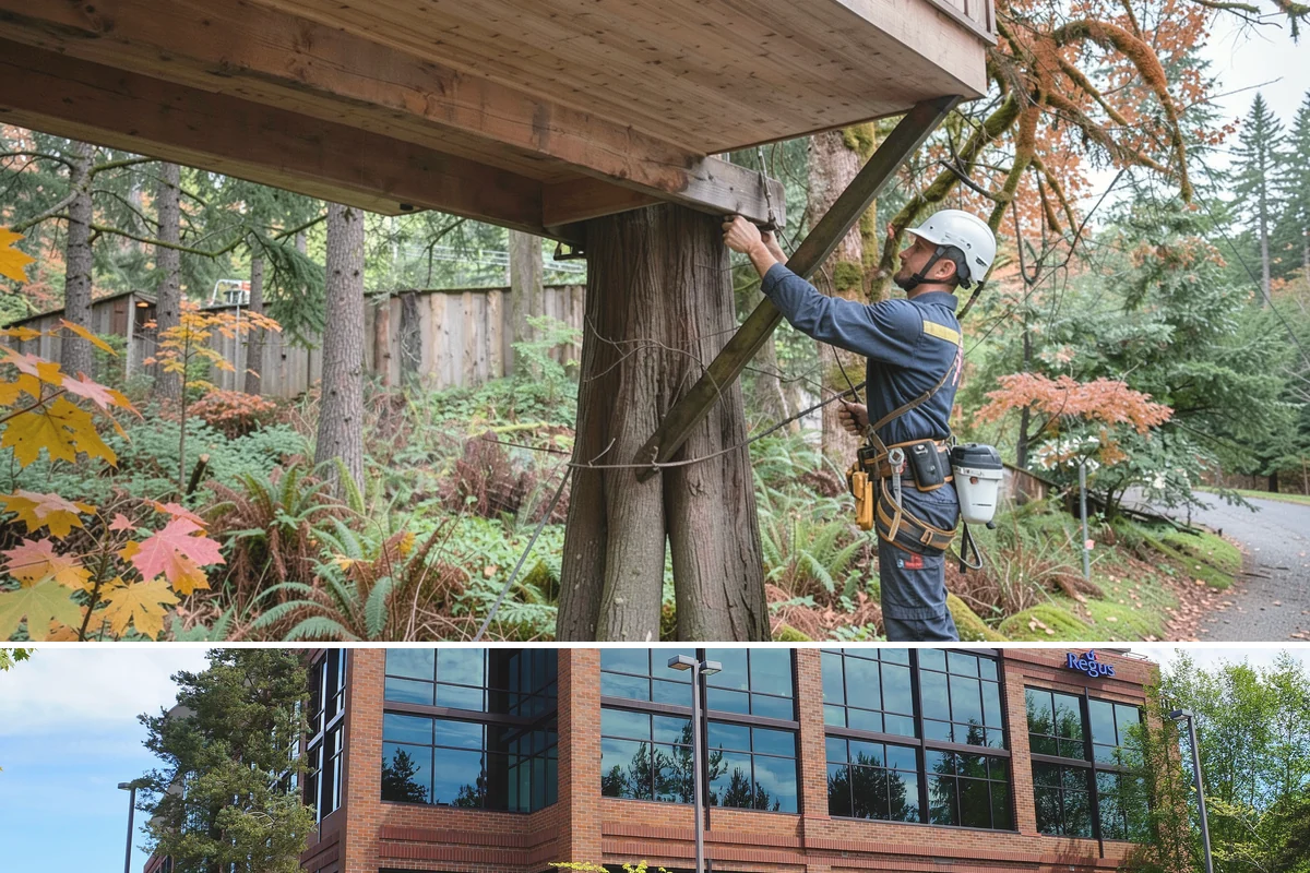 Surface root grinding in Mountlake Terrace, Snohomish County, WA - This work can be performed year-round in the Puget Sound climate but may require scheduling adjustments if frozen ground prevents...