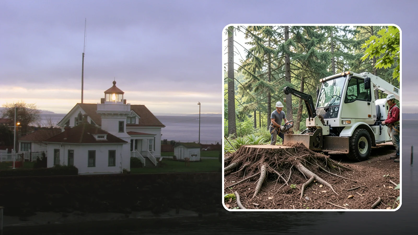 Surface root grinding in Mukilteo, Snohomish County, WA - The grinding of exposed surface roots.