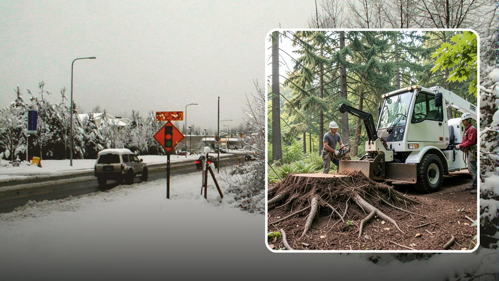 Surface root grinding in Newcastle, King County, WA - The grinding of exposed surface roots.