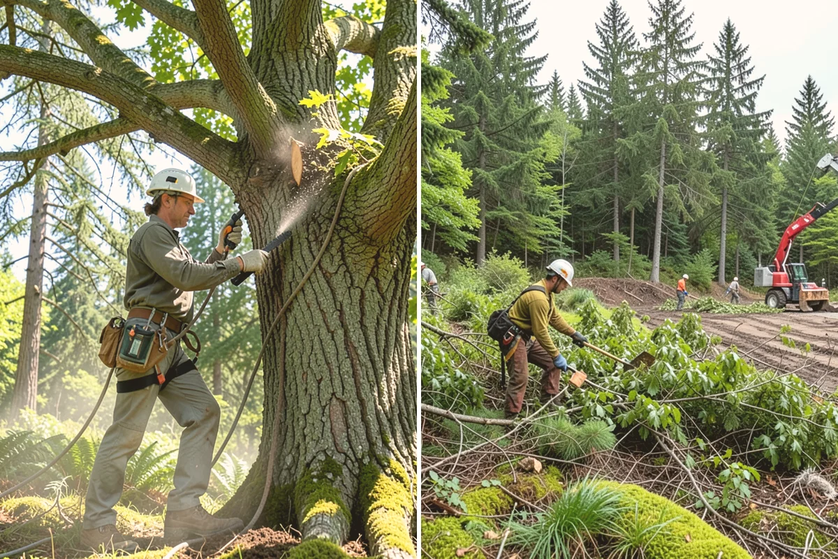 Surface root grinding in Newcastle, King County, WA - Locate and mark utilities before work