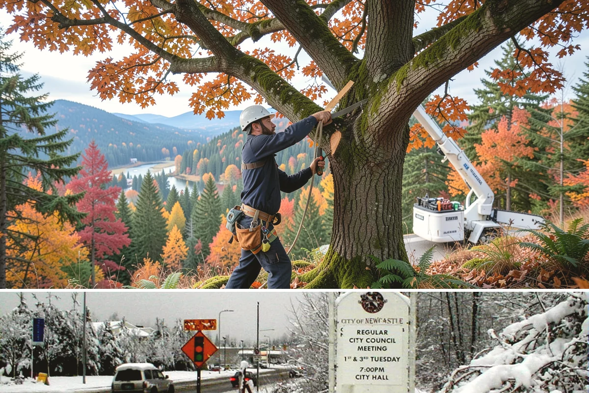 Surface root grinding in Newcastle, King County, WA - This work can be performed year-round in the Puget Sound climate but may require scheduling adjustments if frozen ground prevents...