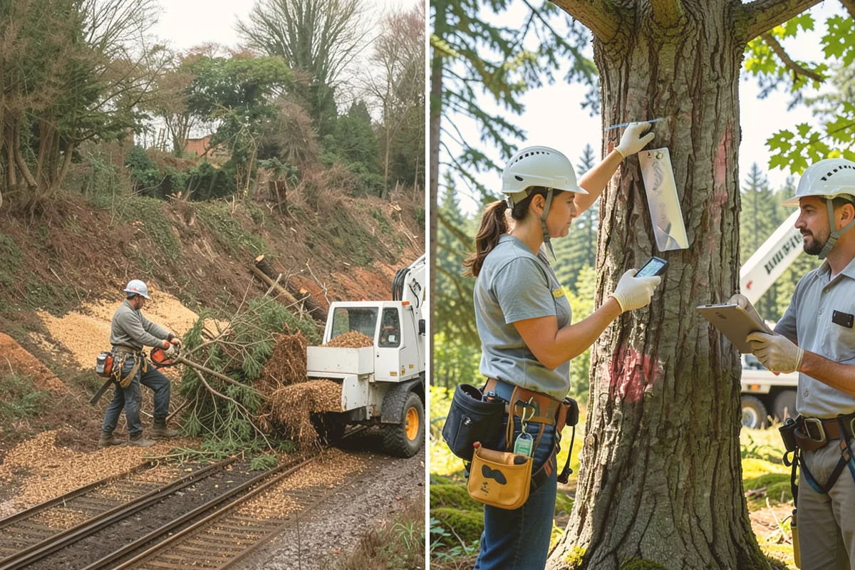 Surface root grinding in Orting, Pierce County, WA - Locate and mark utilities before work