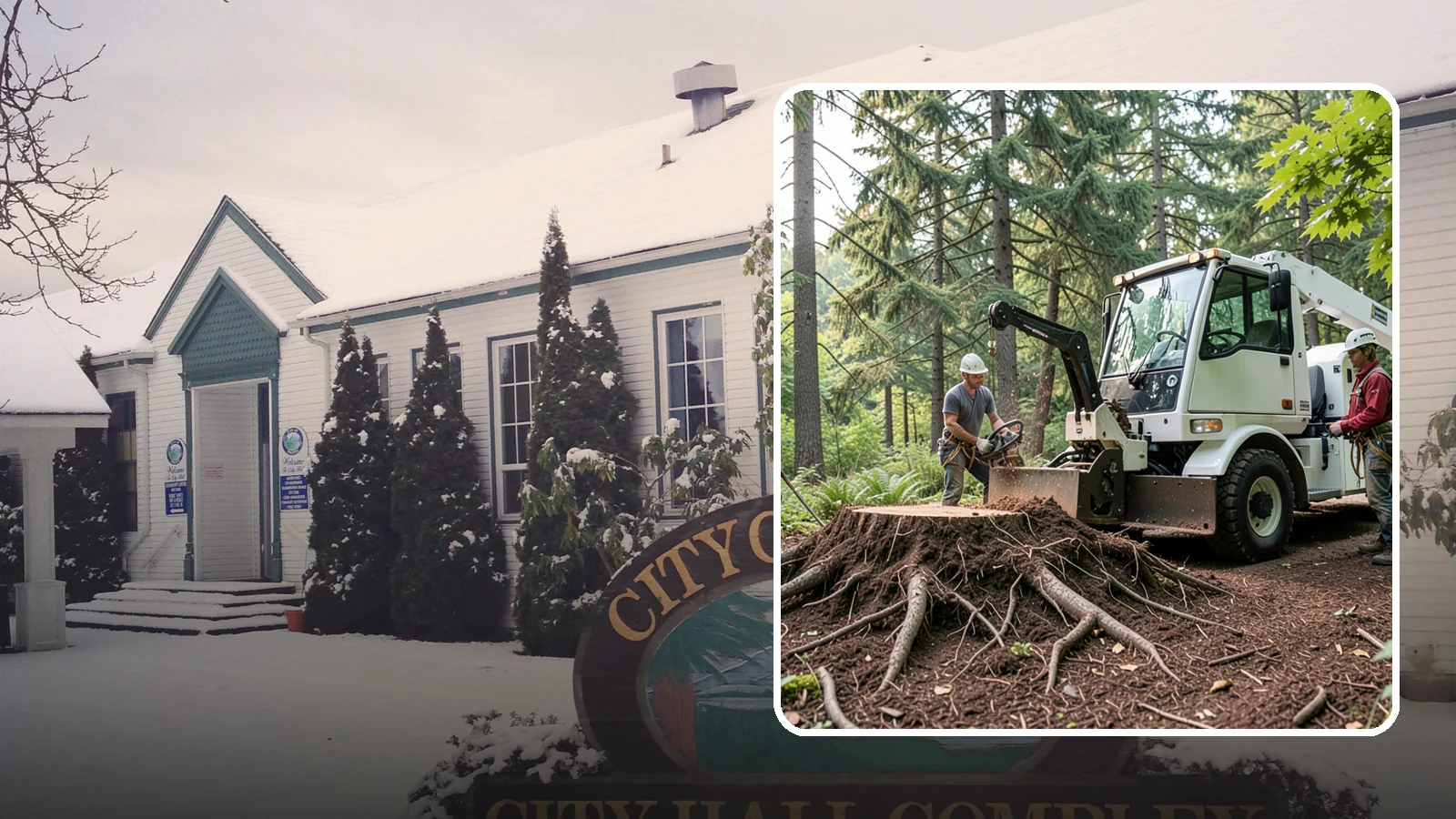 Surface root grinding in Pacific, King County, WA - The grinding of exposed surface roots.
