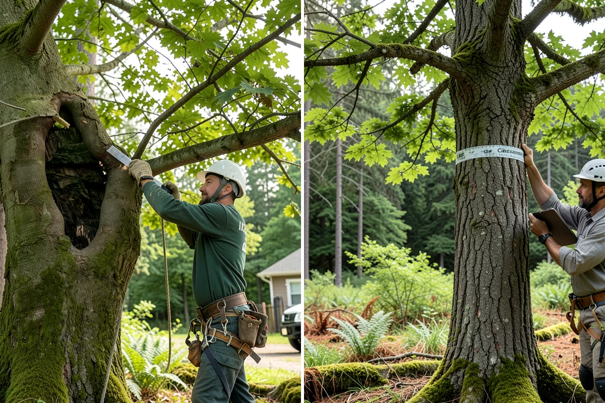 Surface root grinding in Pacific, King County, WA - Locate and mark utilities before work