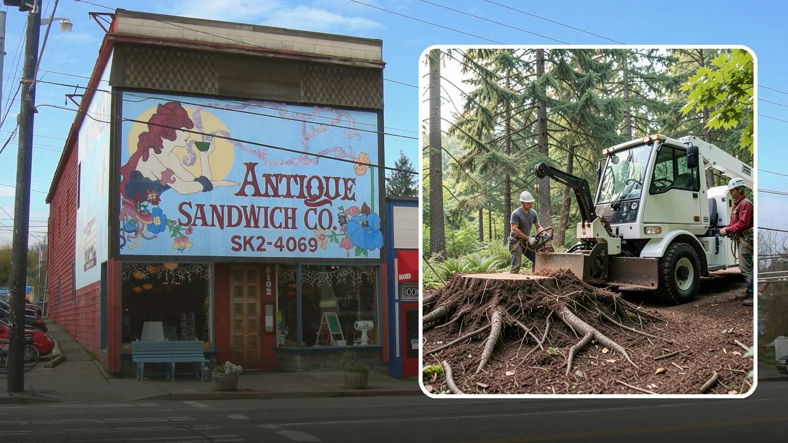 Surface root grinding in Ruston, Pierce County, WA - The grinding of exposed surface roots.
