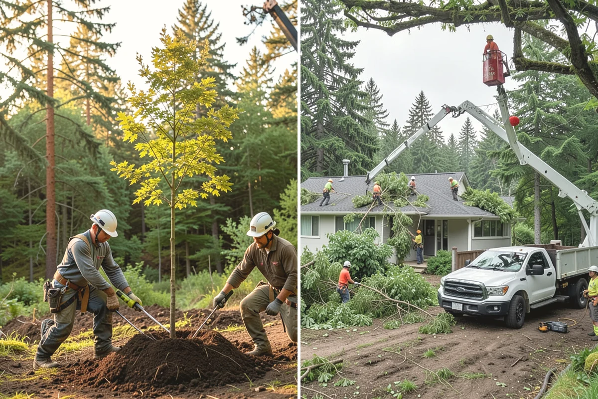 Surface root grinding in Ruston, Pierce County, WA - Locate and mark utilities before work