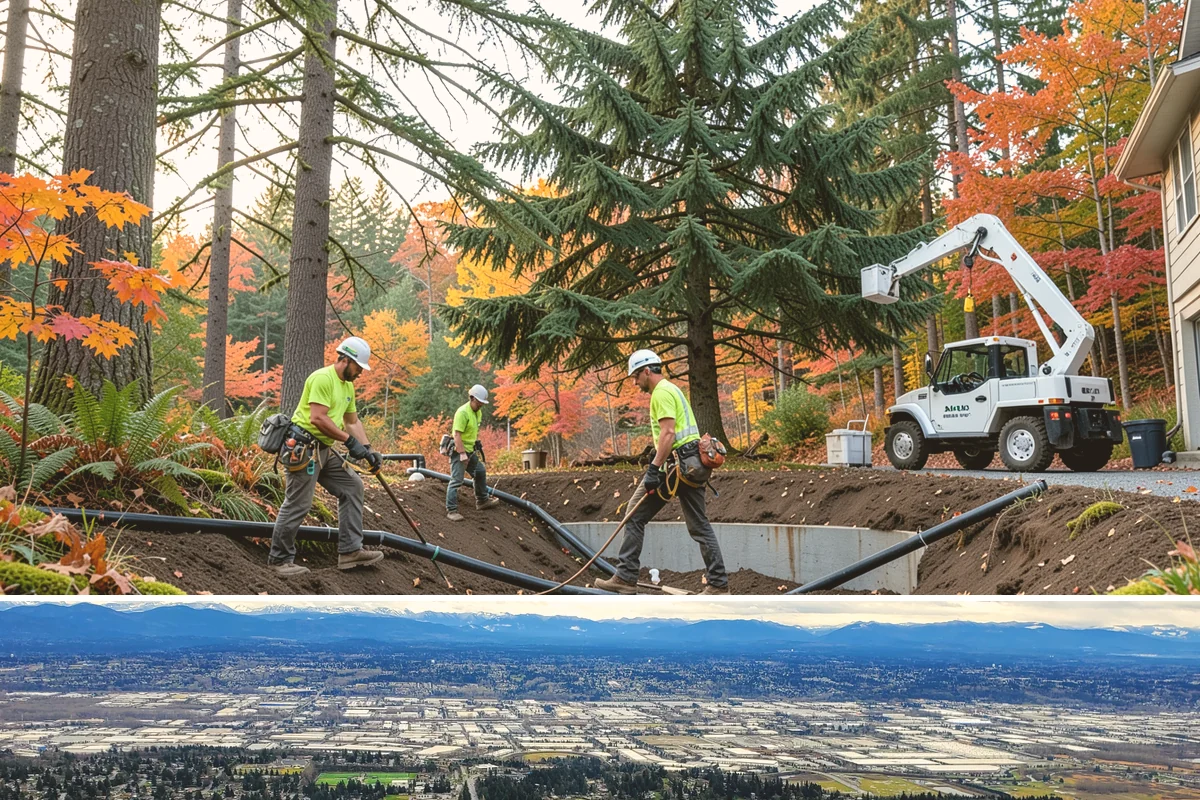 Surface root grinding in SeaTac, King County, WA - This work can be performed year-round in the Puget Sound climate but may require scheduling adjustments if frozen ground prevents...