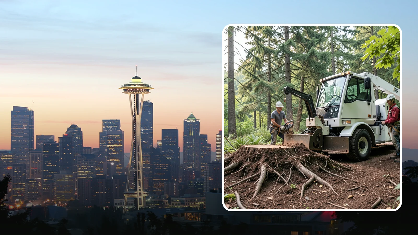 Surface root grinding in Seattle, King County, WA - The grinding of exposed surface roots.