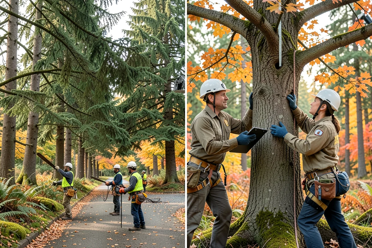 Surface root grinding in Shoreline, King County, WA - Locate and mark utilities before work
