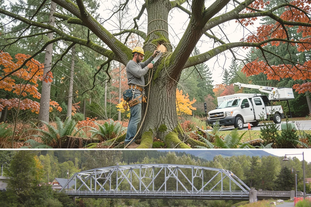 Surface root grinding in Skykomish, King County, WA - This work can be performed year-round in the Puget Sound climate but may require scheduling adjustments if frozen ground prevents...