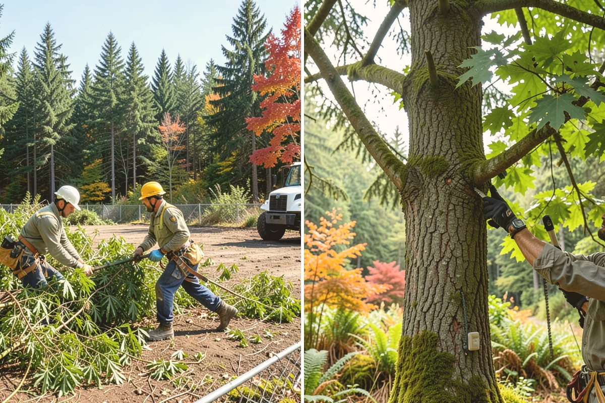 Surface root grinding in Stanwood, Snohomish County, WA - Locate and mark utilities before work