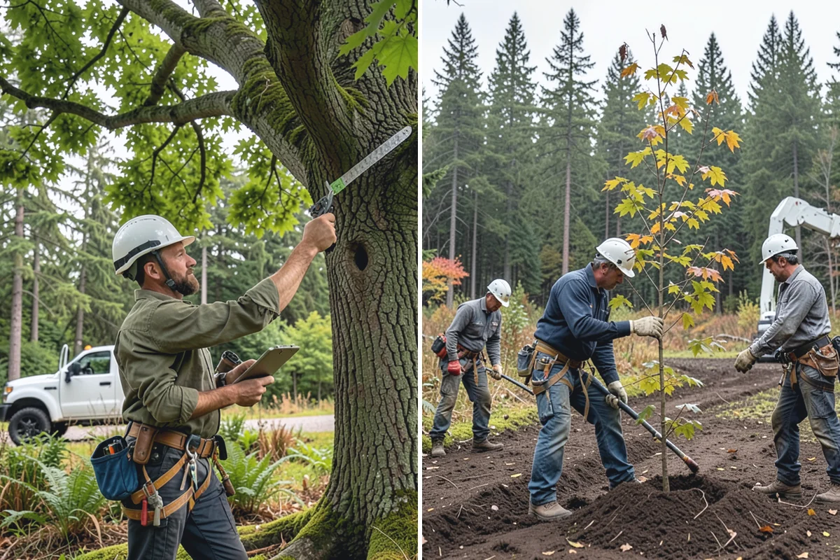 Surface root grinding in Wilkeson, Pierce County, WA - Locate and mark utilities before work