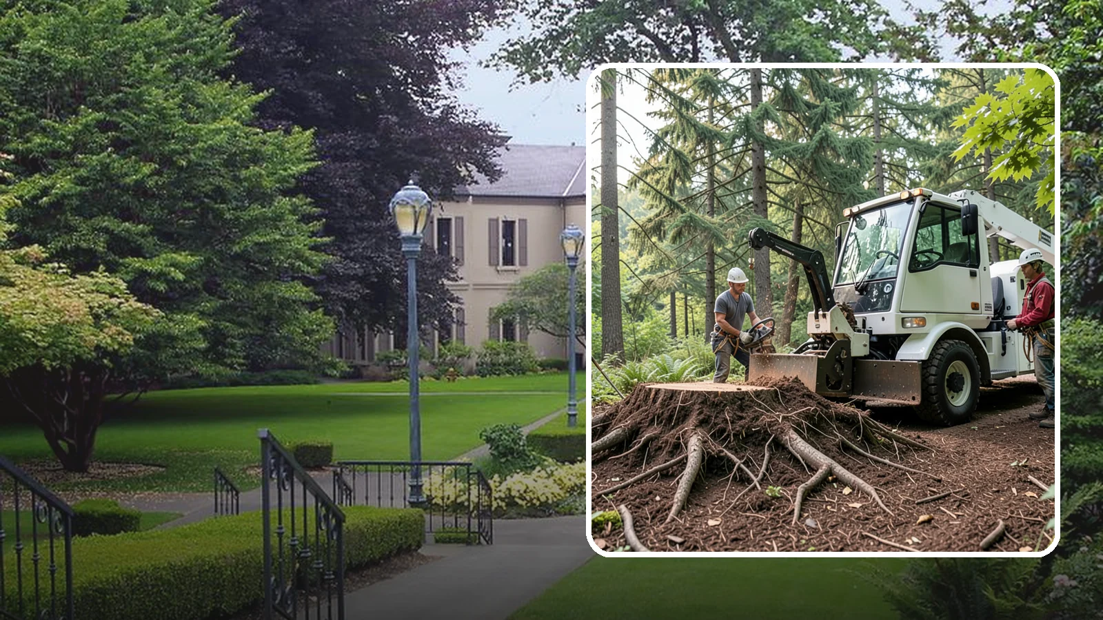 Surface root grinding in Woodinville, King County, WA - The grinding of exposed surface roots.