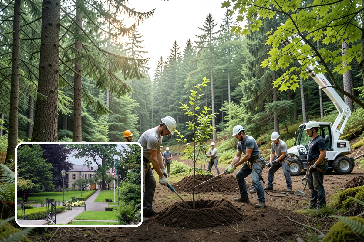 Surface root grinding in Woodinville, King County, WA - Removes tripping hazards and obstructions