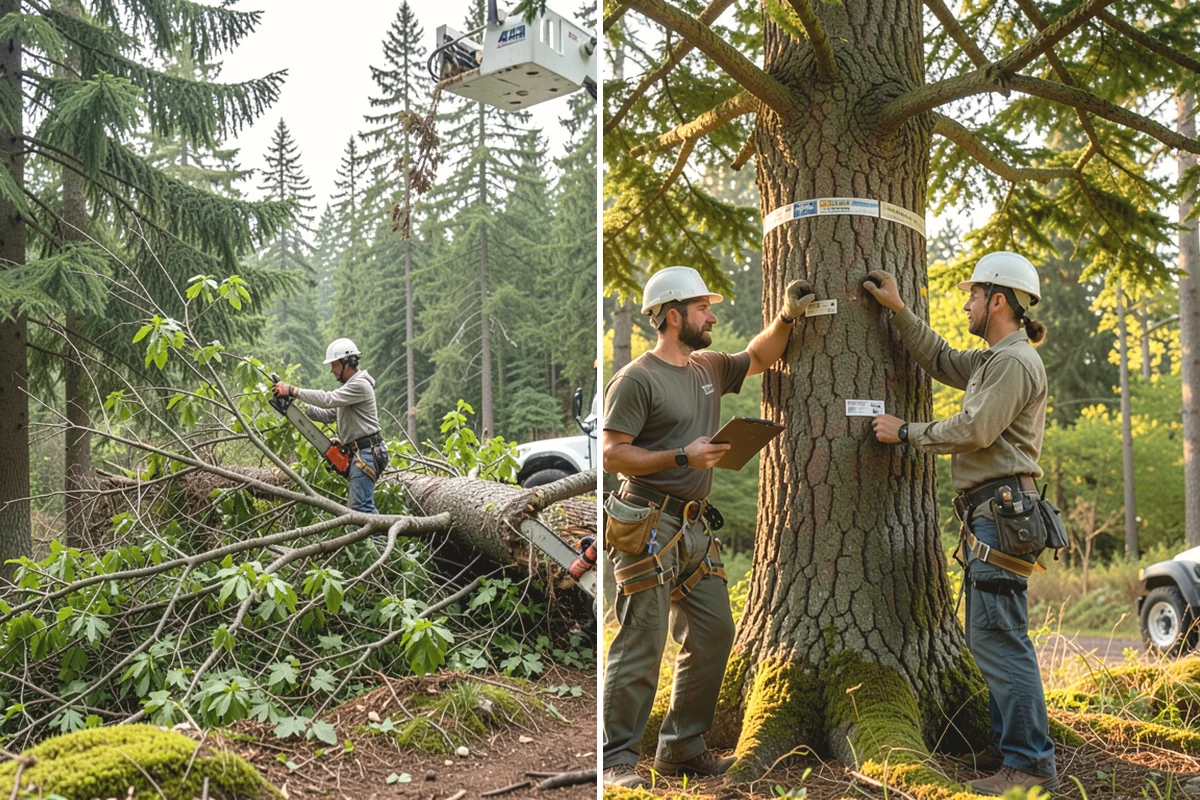 Surface root grinding in Yarrow Point, King County, WA - Locate and mark utilities before work