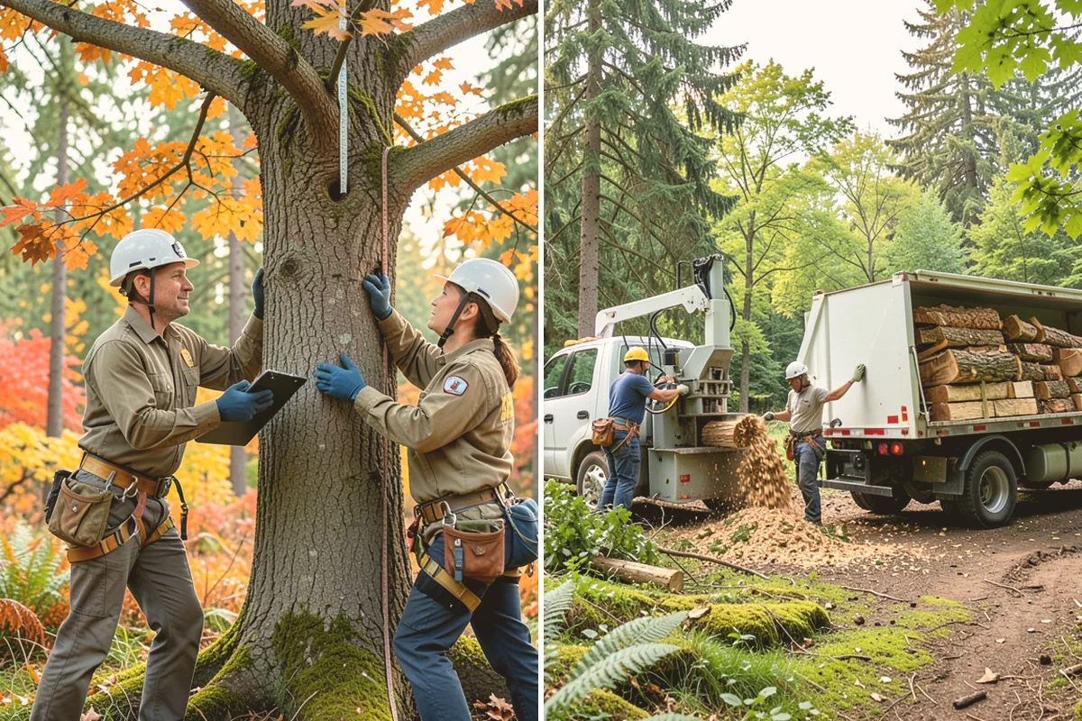 Trail clearing in Algona, King County, WA - Assess the site and mark features to protect