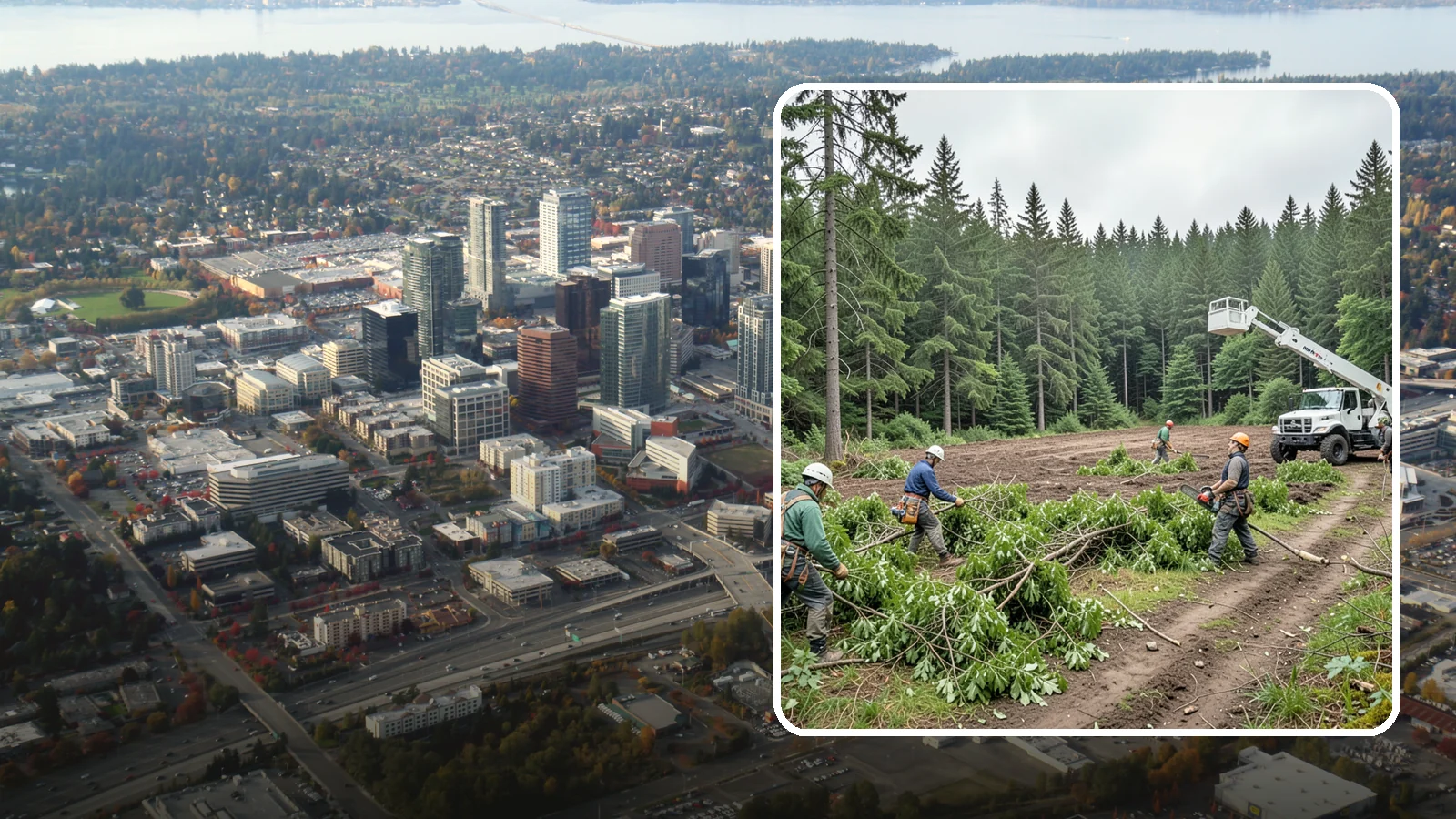 Trail clearing in Bellevue, King County, WA - The clearing and maintenance of trails and paths.
