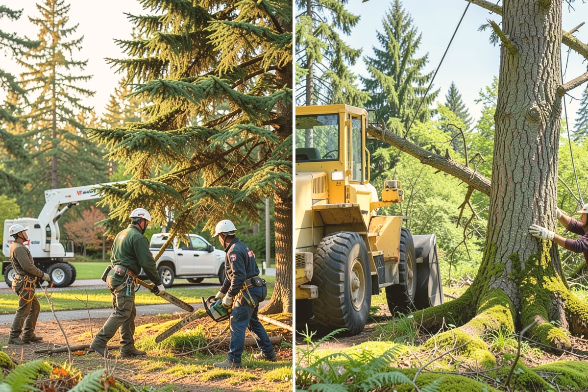 Trail clearing in Bellevue, King County, WA - Assess the site and mark features to protect