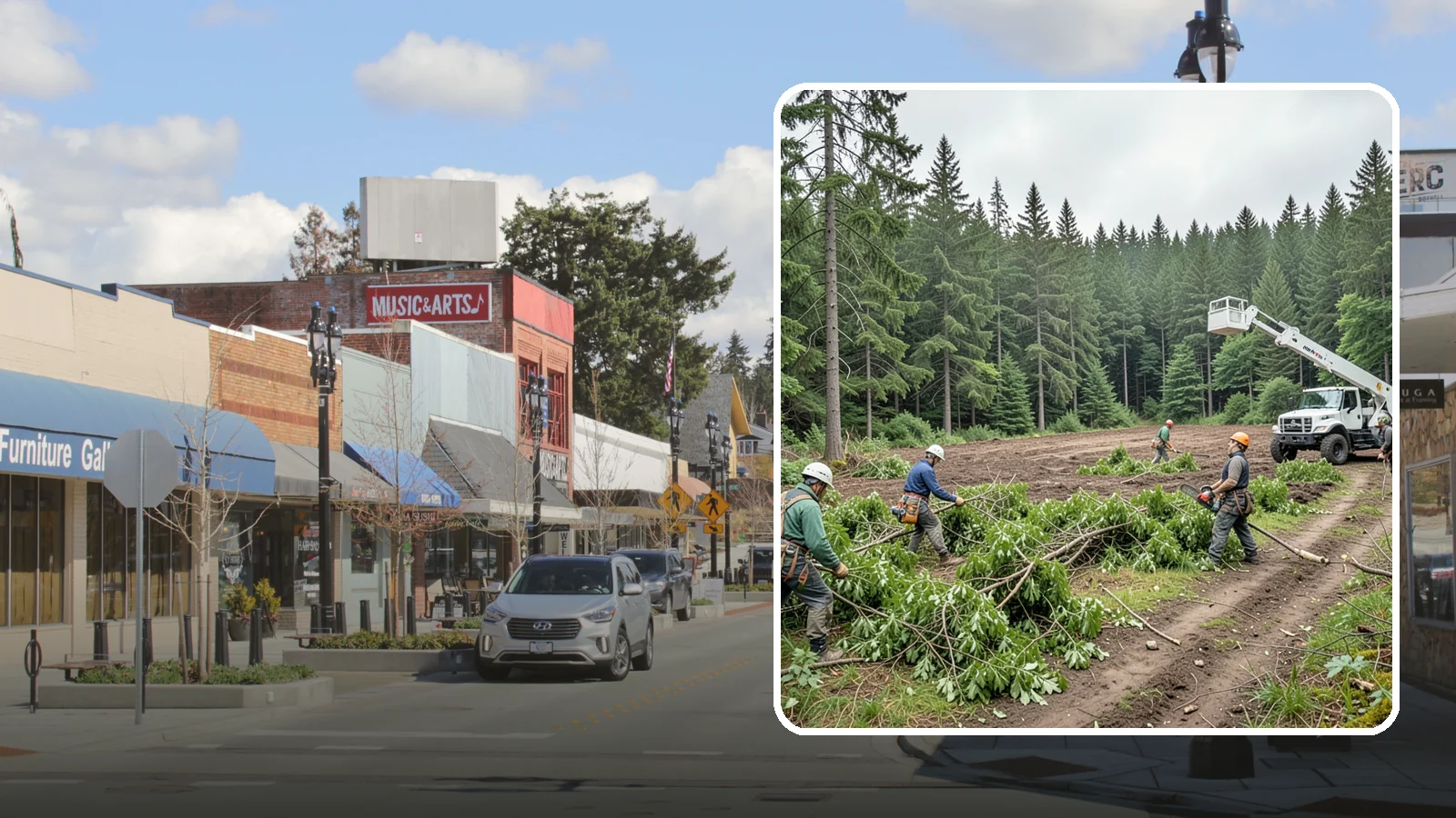 Trail clearing in Bothell, King County, WA - The clearing and maintenance of trails and paths.