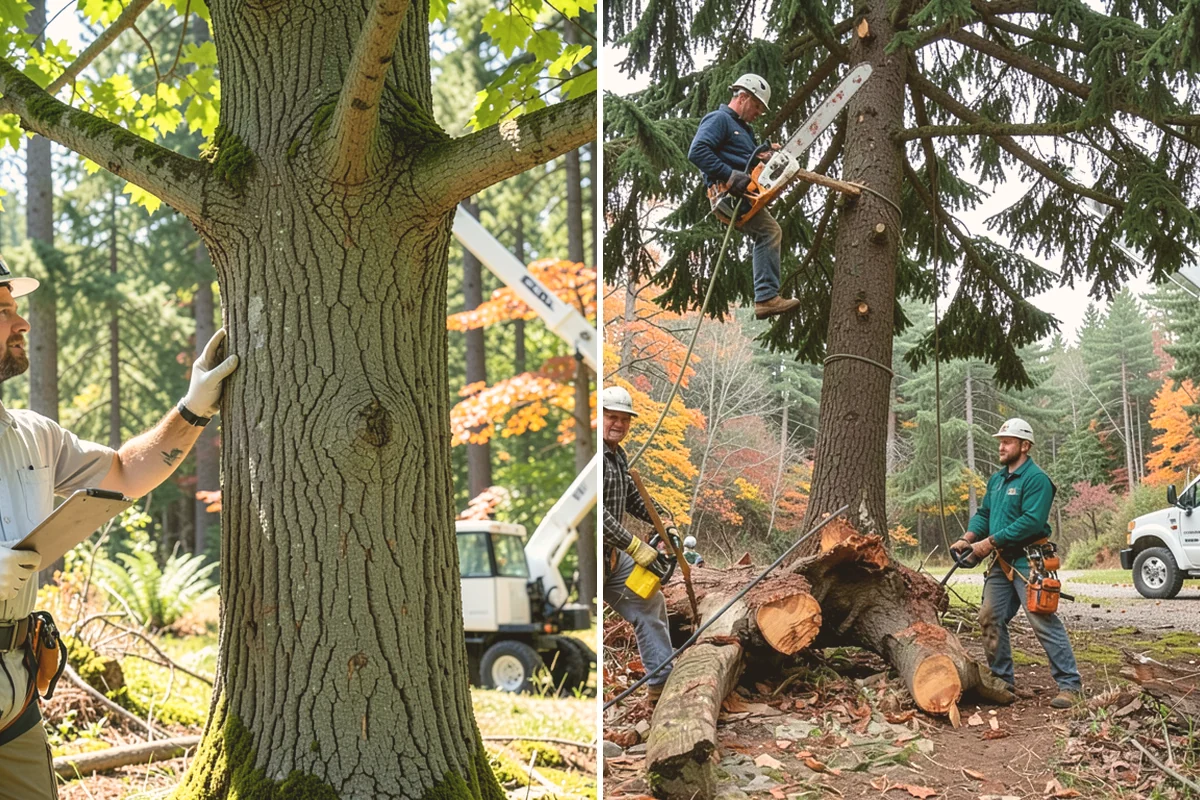 Trail clearing in Bothell, King County, WA - Assess the site and mark features to protect