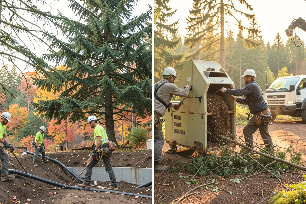 Trail clearing in Burlington, Skagit County, WA - Assess the site and mark features to protect