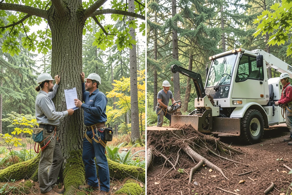 Trail clearing in Carbonado, Pierce County, WA - Assess the site and mark features to protect