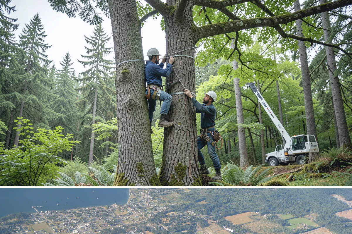 Trail clearing in Coupeville, Island County, WA - Work should be scheduled when ground conditions allow for hauling equipment on uneven or wet terrain while considering local...