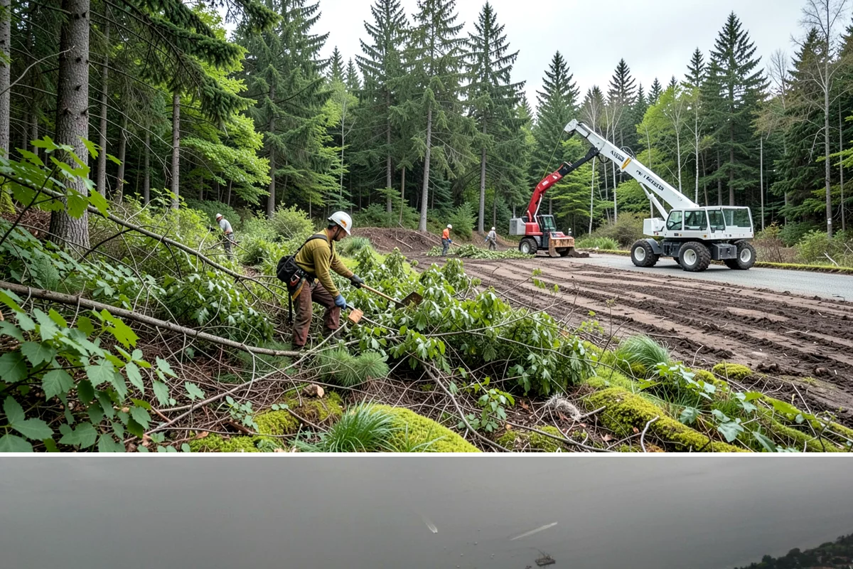 Trail clearing in Des Moines, King County, WA - Work should be scheduled when ground conditions allow for hauling equipment on uneven or wet terrain while considering local...