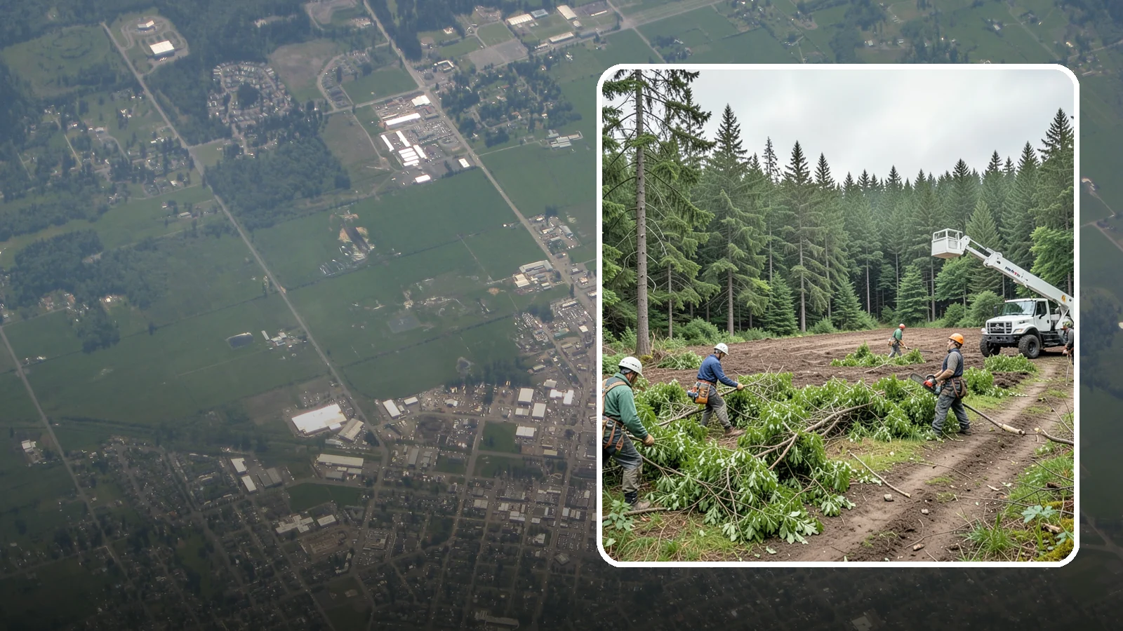 Trail clearing in Enumclaw, King County, WA - The clearing and maintenance of trails and paths.