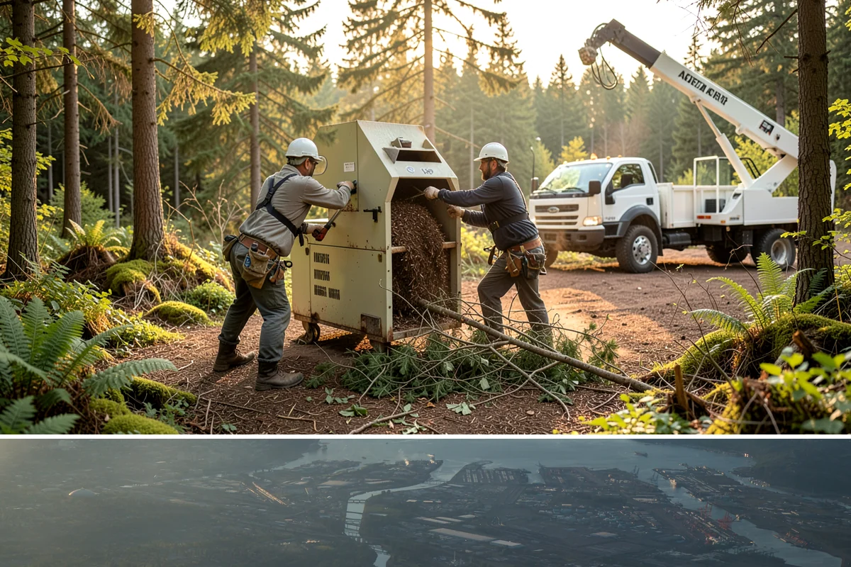 Trail clearing in Fife, Pierce County, WA - Work should be scheduled when ground conditions allow for hauling equipment on uneven or wet terrain while considering local...