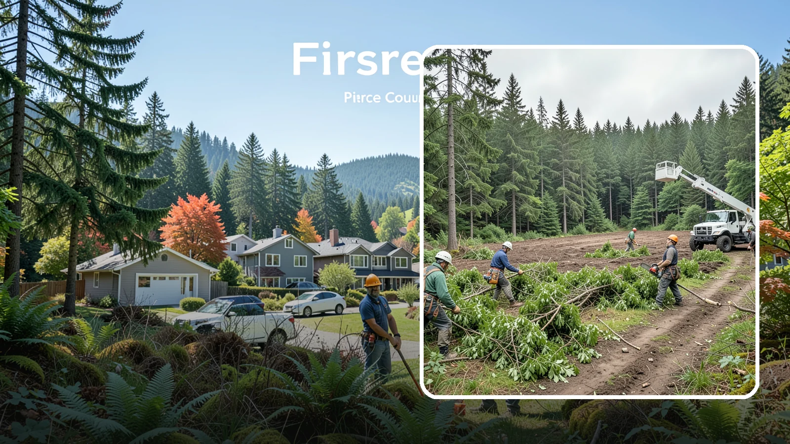 Trail clearing in Fircrest, Pierce County, WA - The clearing and maintenance of trails and paths.