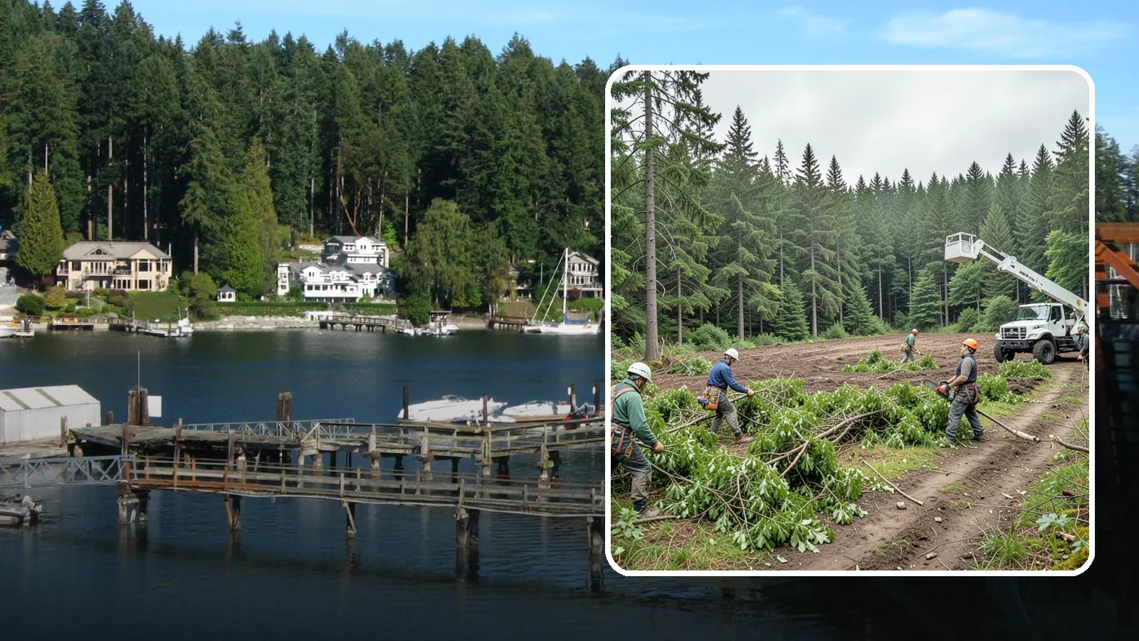 Trail clearing in Gig Harbor, Pierce County, WA - The clearing and maintenance of trails and paths.