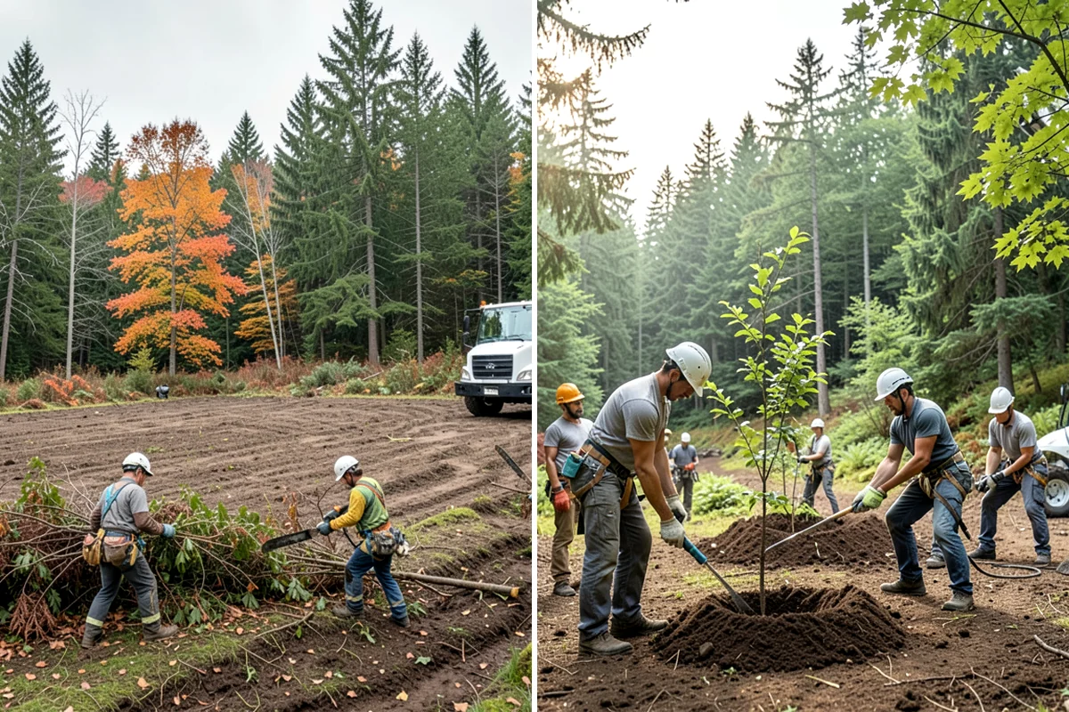 Trail clearing in Gig Harbor, Pierce County, WA - Assess the site and mark features to protect
