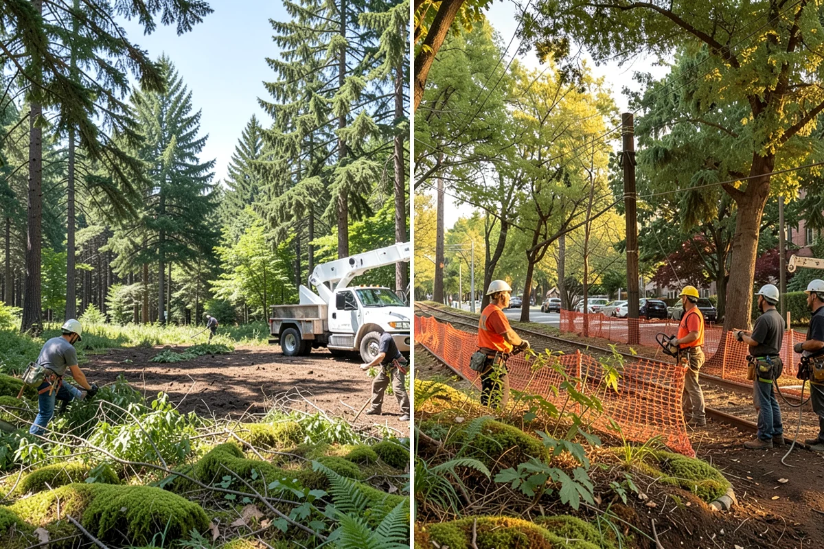 Trail clearing in Hunts Point, King County, WA - Assess the site and mark features to protect