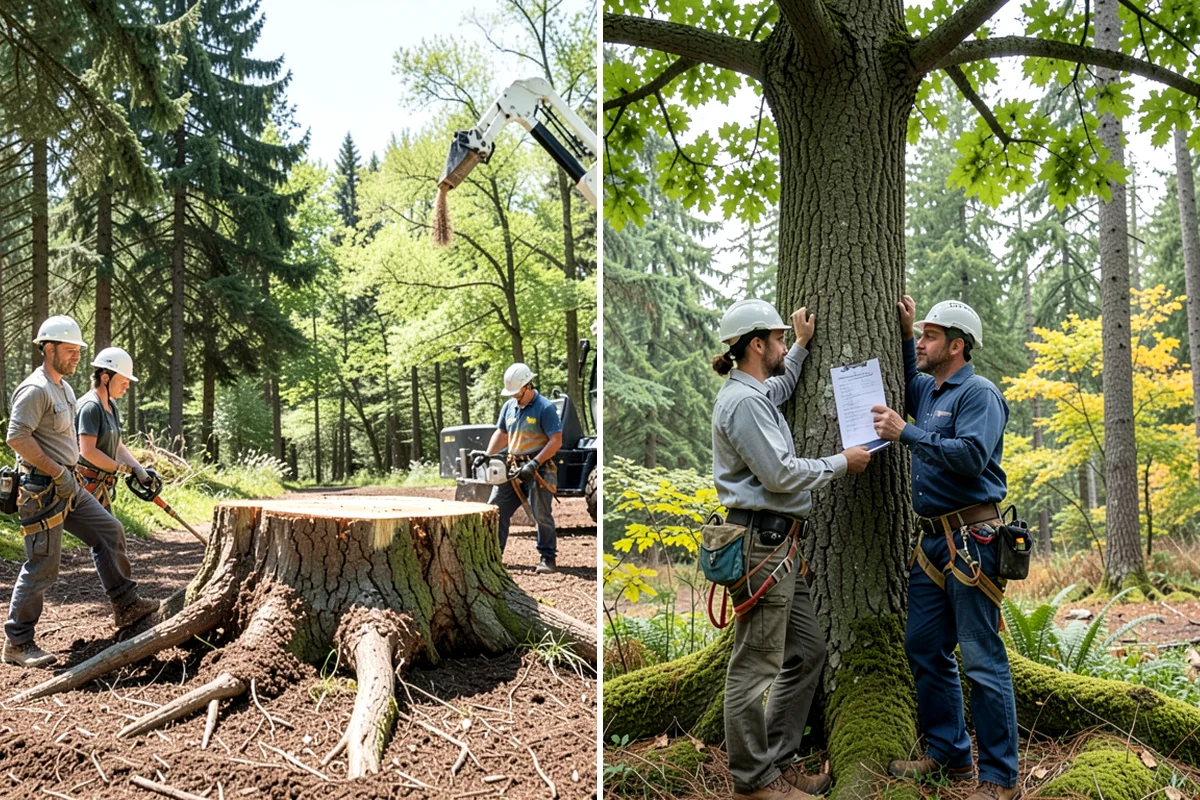 Trail clearing in Kenmore, King County, WA - Assess the site and mark features to protect