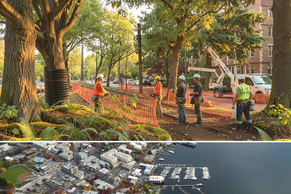 Trail clearing in Kirkland, King County, WA - Work should be scheduled when ground conditions allow for hauling equipment on uneven or wet terrain while considering local...