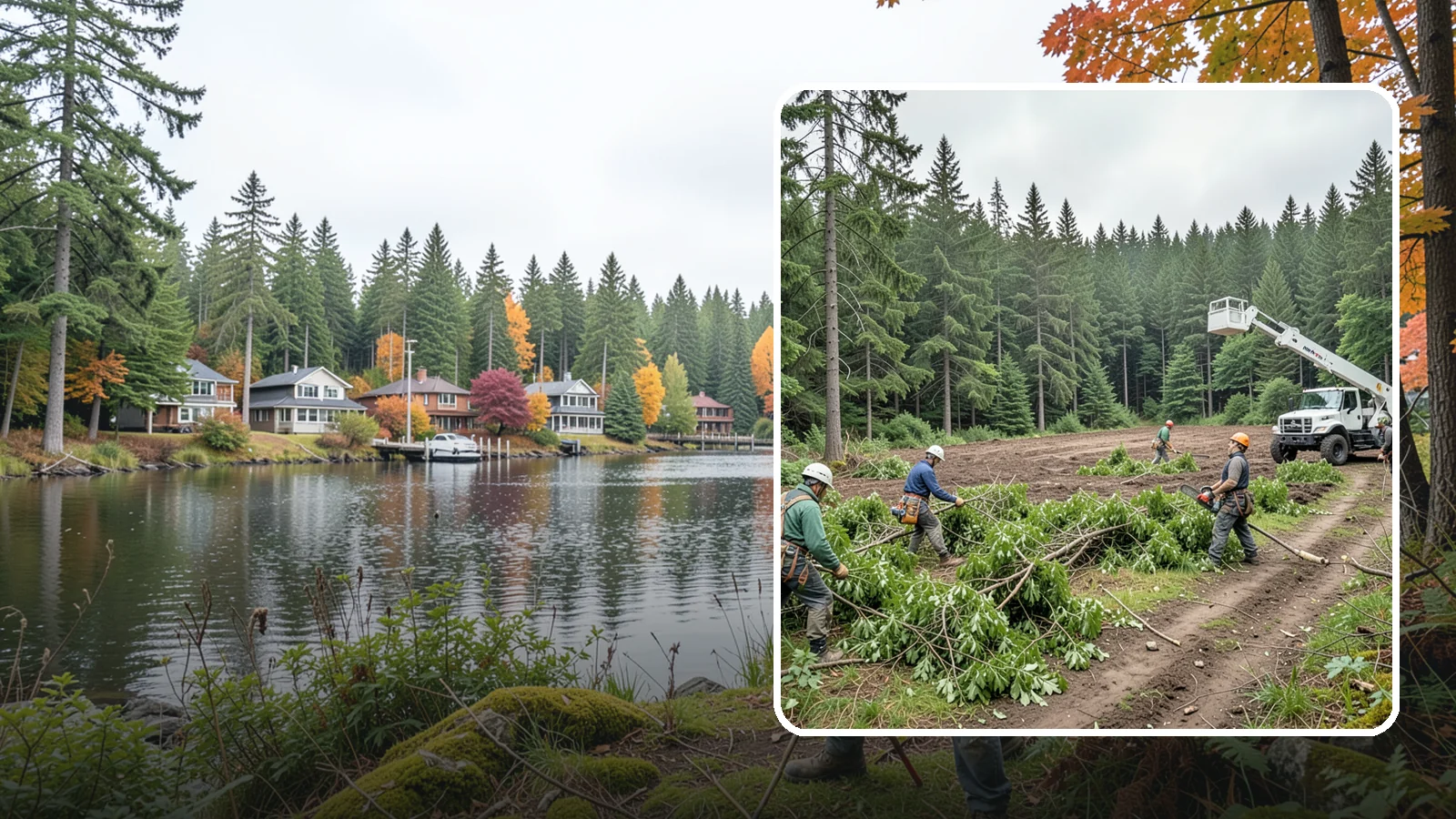Trail clearing in La Conner, Skagit County, WA - The clearing and maintenance of trails and paths.