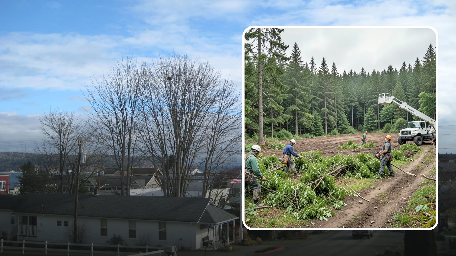 Trail clearing in Langley, Island County, WA - The clearing and maintenance of trails and paths.