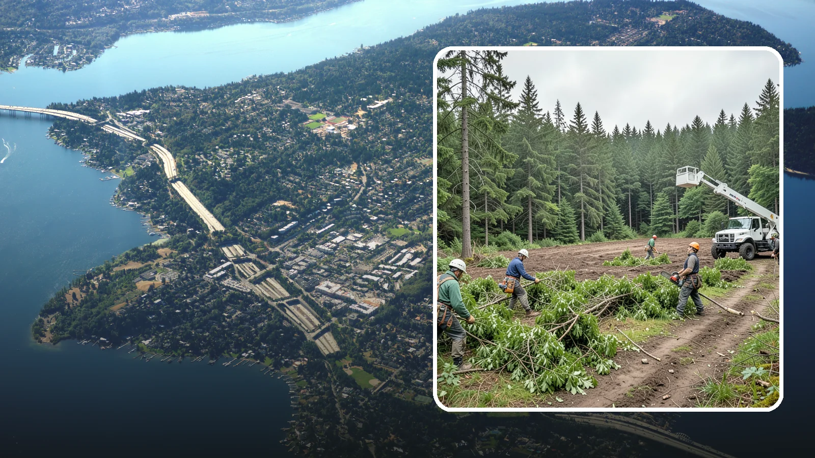 Trail clearing in Mercer Island, King County, WA - The clearing and maintenance of trails and paths.