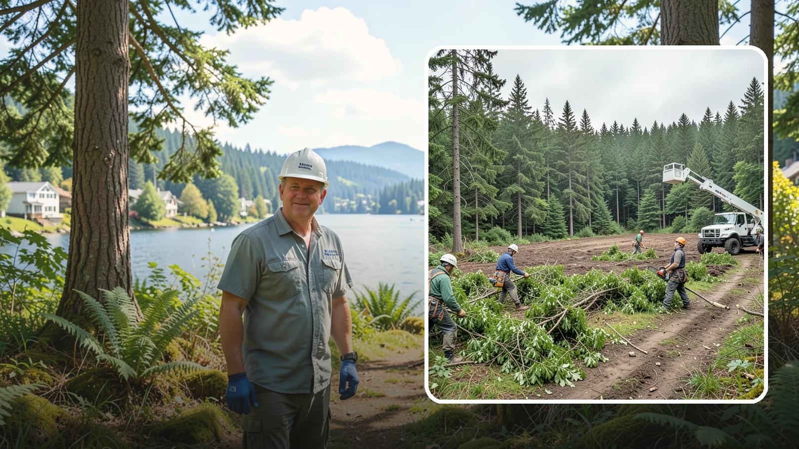 Trail clearing in Milton, King County, WA - The clearing and maintenance of trails and paths.