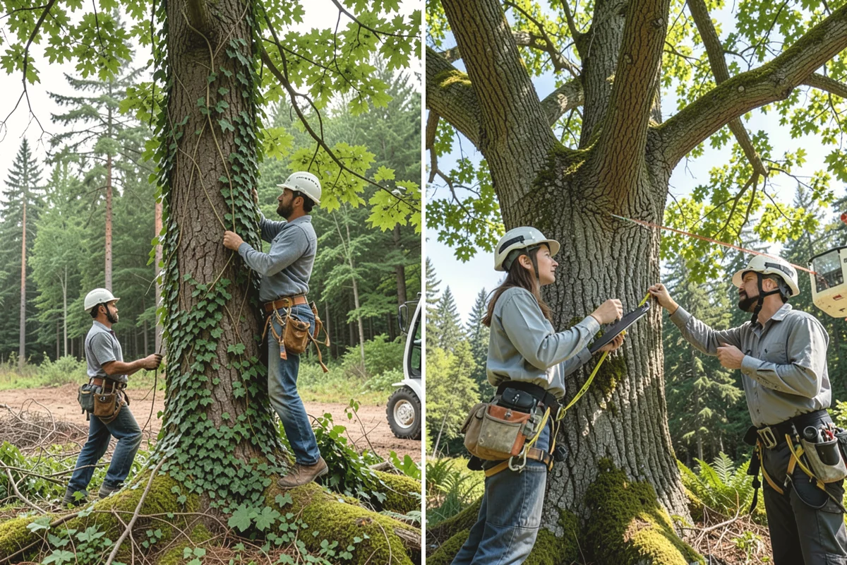 Trail clearing in North Bend, King County, WA - Assess the site and mark features to protect